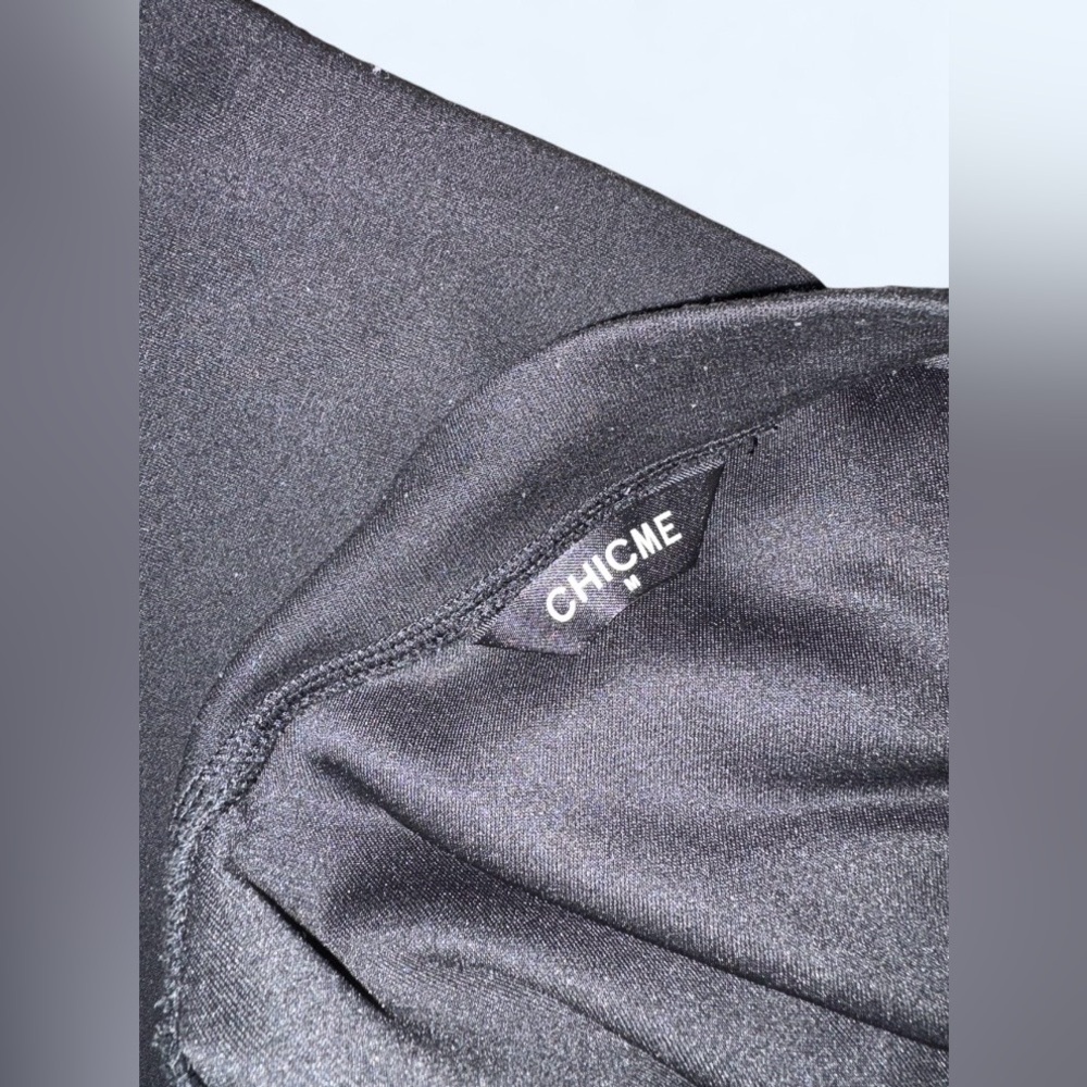 CHICME Black Wide-Leg Long Sleeve Jumpsuit | Elastic Waist | Size M | NWOT - Picture 11 of 13